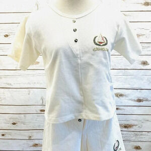 ANKER PLUS Two Piece Set Kids Sleepwear (Top & Shorts) Logo "CANCUN" Size Large